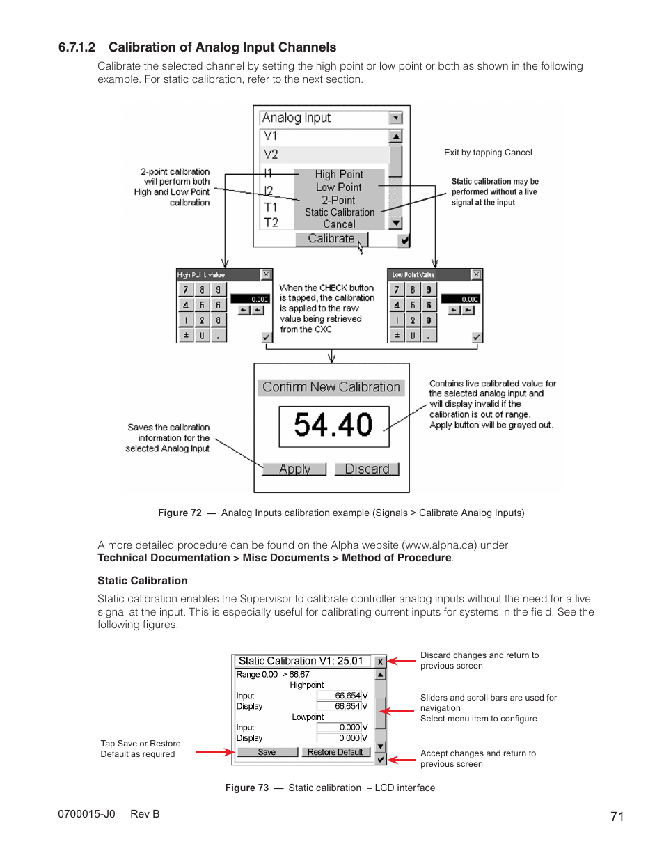 2 calibration of analog input channels | Alpha Technologies Cordex Controller Ver.3.1x User Manual | Page 73 / 144