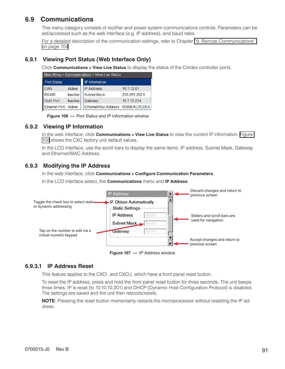 9 communications | Alpha Technologies Cordex Controller Ver.3.1x User Manual | Page 93 / 144