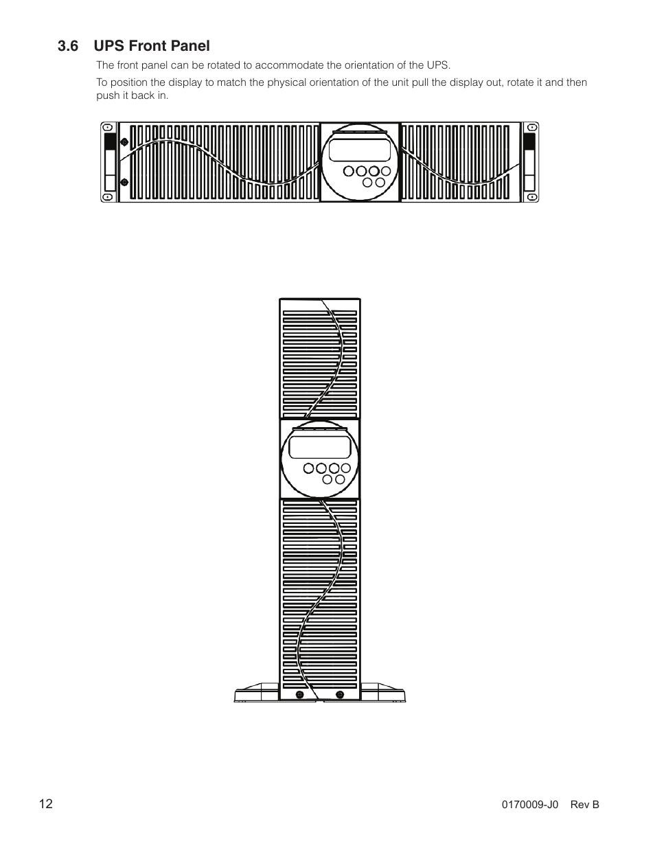 6 ups front panel | Alpha Technologies Continuity: 1000_2000_3000 User Manual | Page 14 / 48