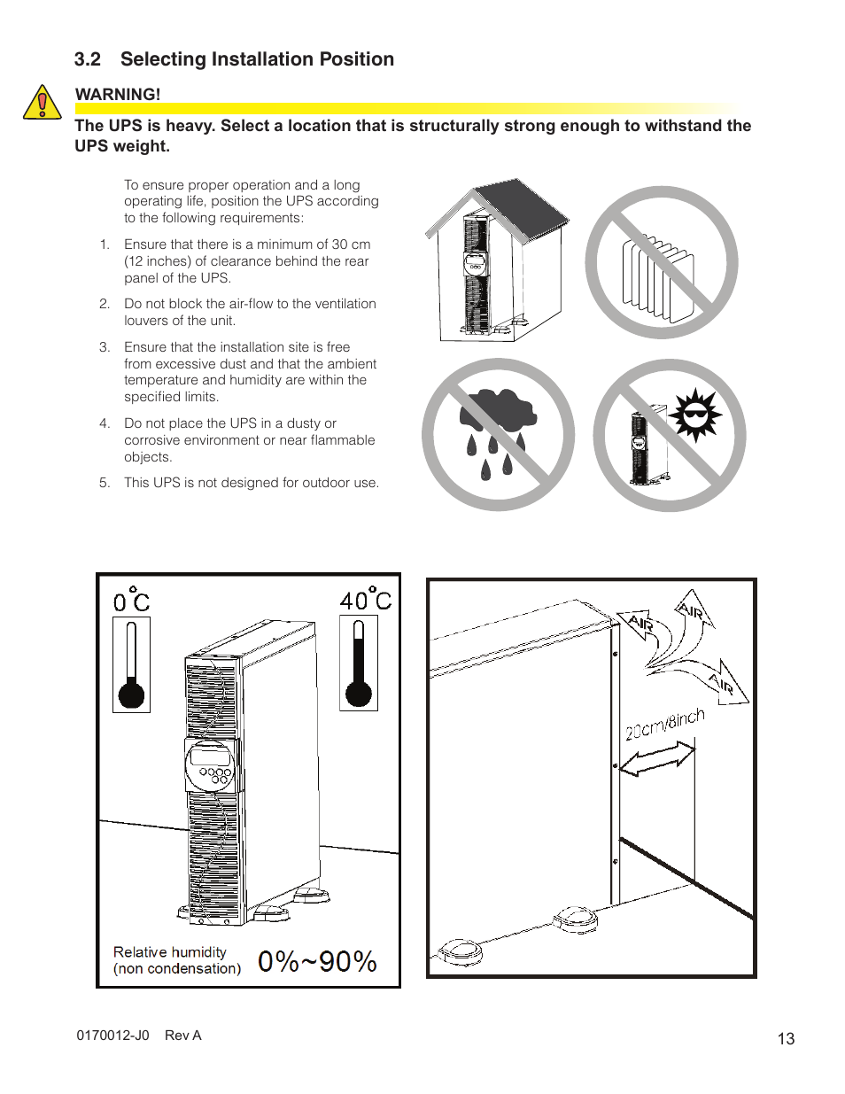 2 selecting installation position | Alpha Technologies Continuity: 6K_10K User Manual | Page 15 / 52