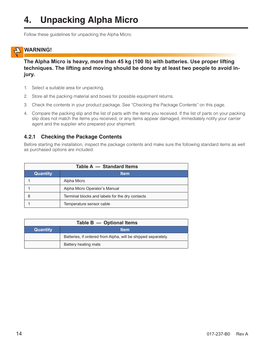 Unpacking alpha micro | Alpha Technologies Micro, Micro XL, Micro XL3 UPS User Manual | Page 16 / 99