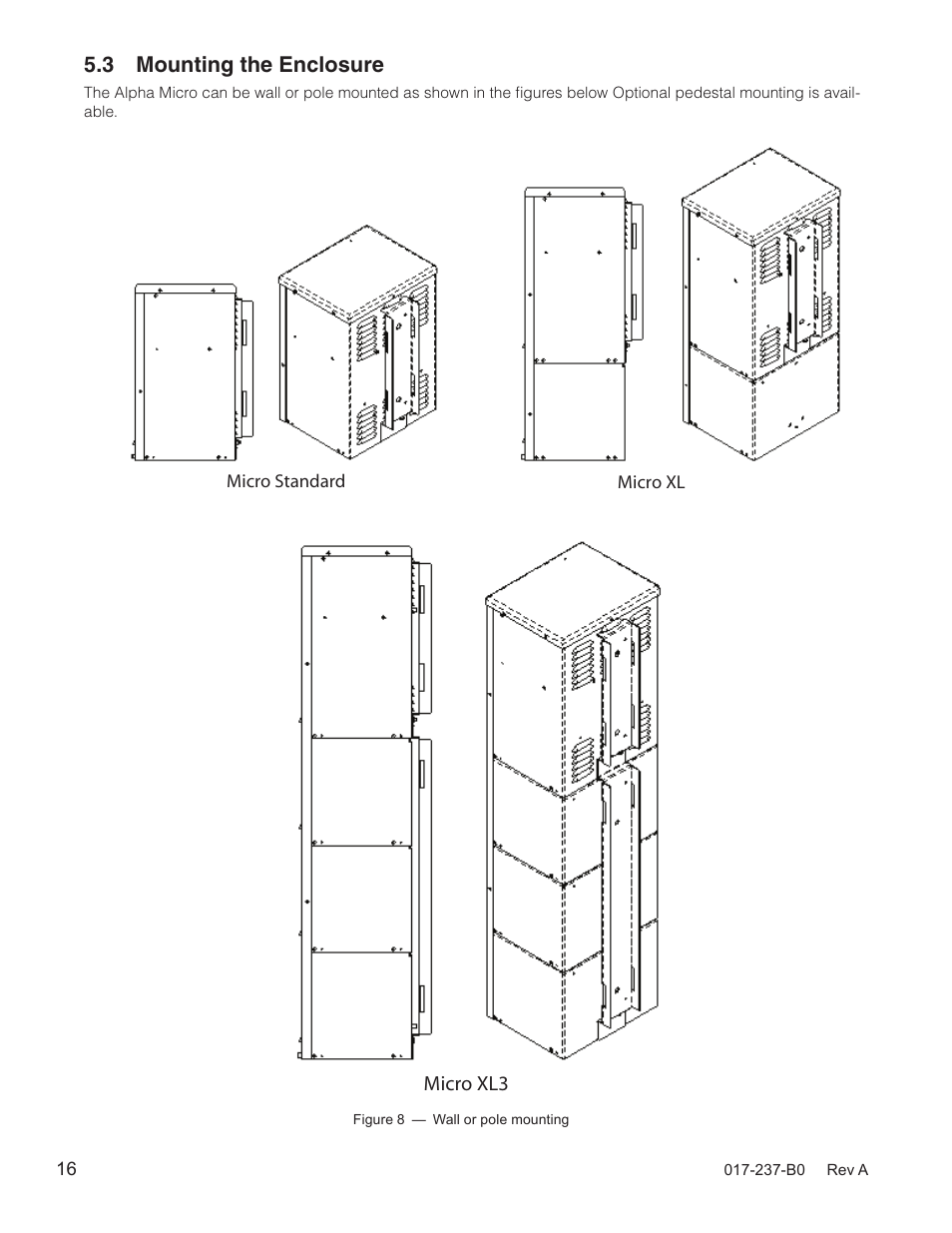 3 mounting the enclosure | Alpha Technologies Micro, Micro XL, Micro XL3 UPS User Manual | Page 18 / 99