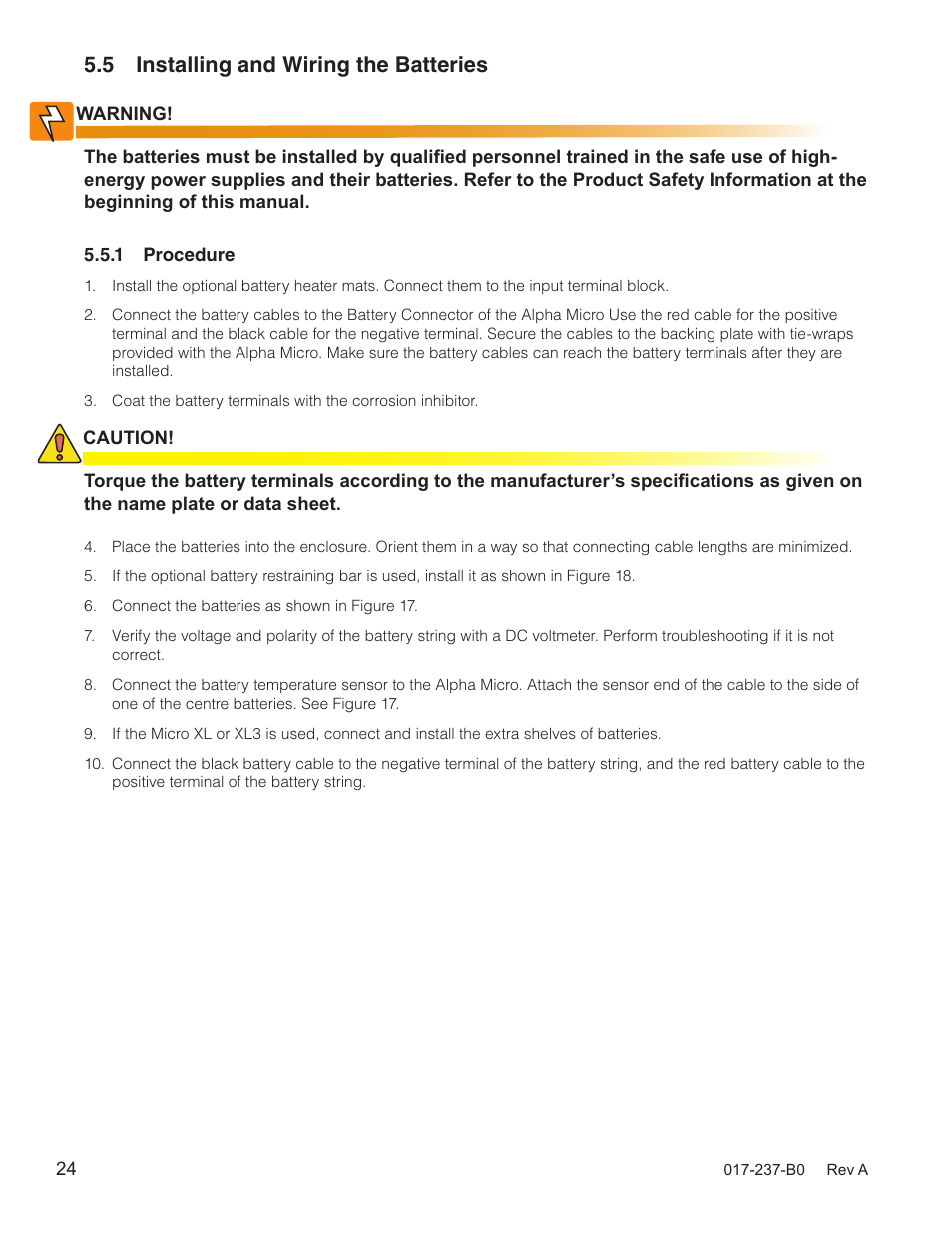 5 installing and wiring the batteries | Alpha Technologies Micro, Micro XL, Micro XL3 UPS User Manual | Page 26 / 99