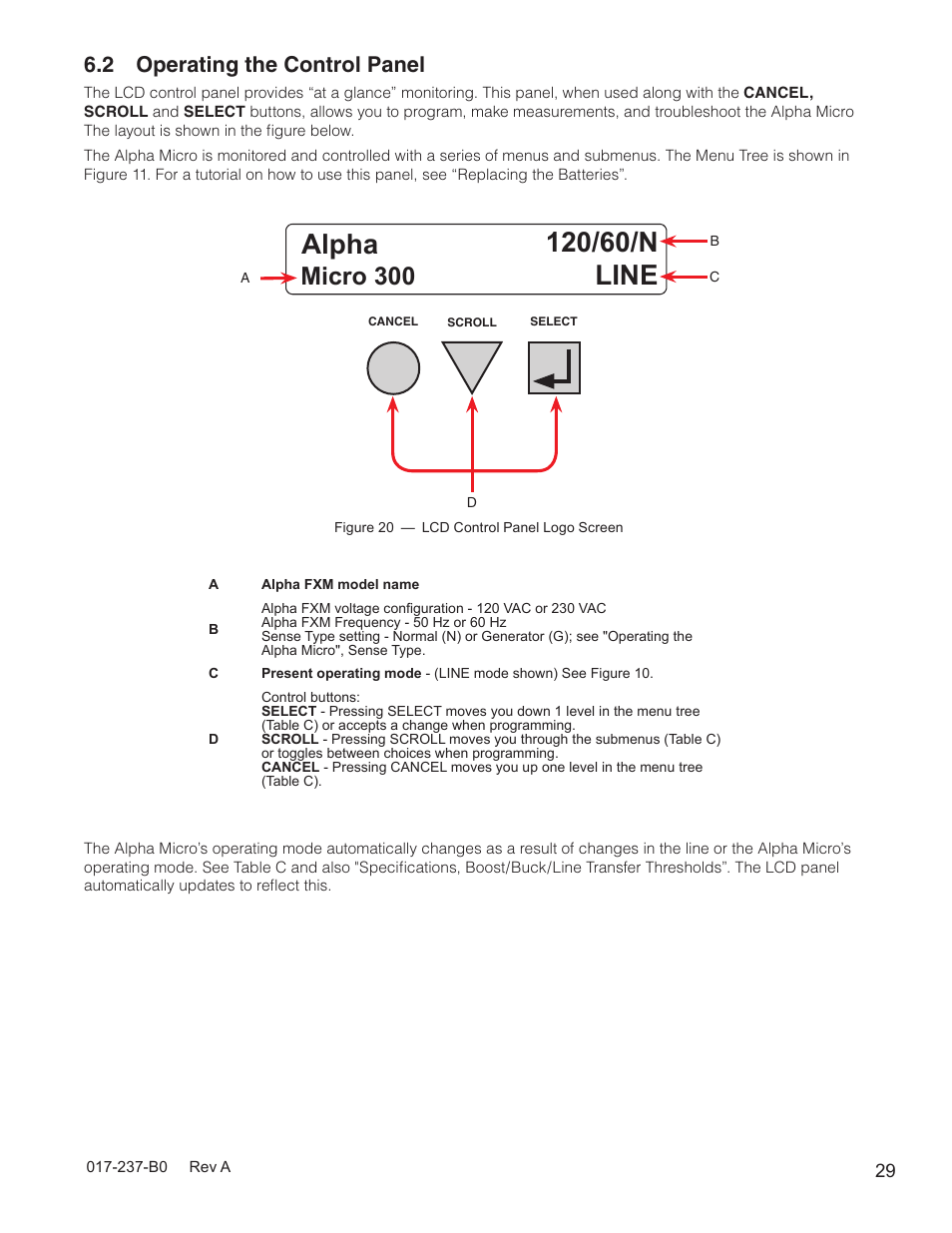 2 operating the control panel, Micro 300 | Alpha Technologies Micro, Micro XL, Micro XL3 UPS User Manual | Page 31 / 99