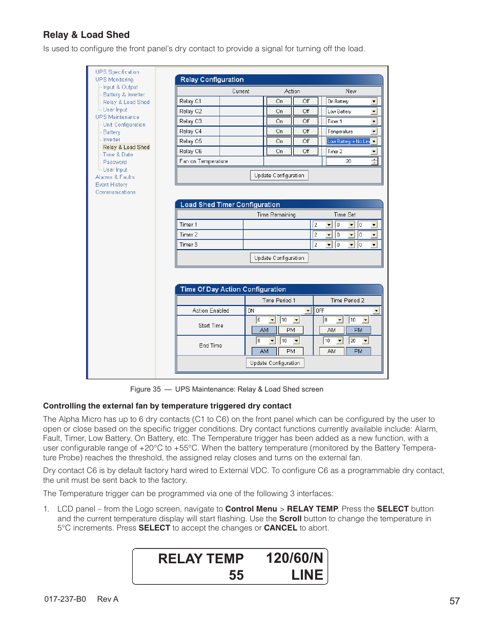 Relay temp 55 | Alpha Technologies Micro, Micro XL, Micro XL3 UPS User Manual | Page 59 / 99