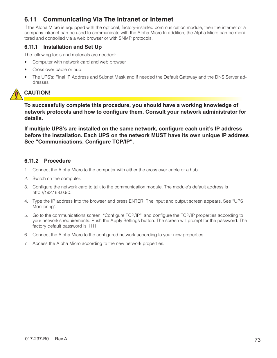 11 communicating via the intranet or internet | Alpha Technologies Micro, Micro XL, Micro XL3 UPS User Manual | Page 75 / 99