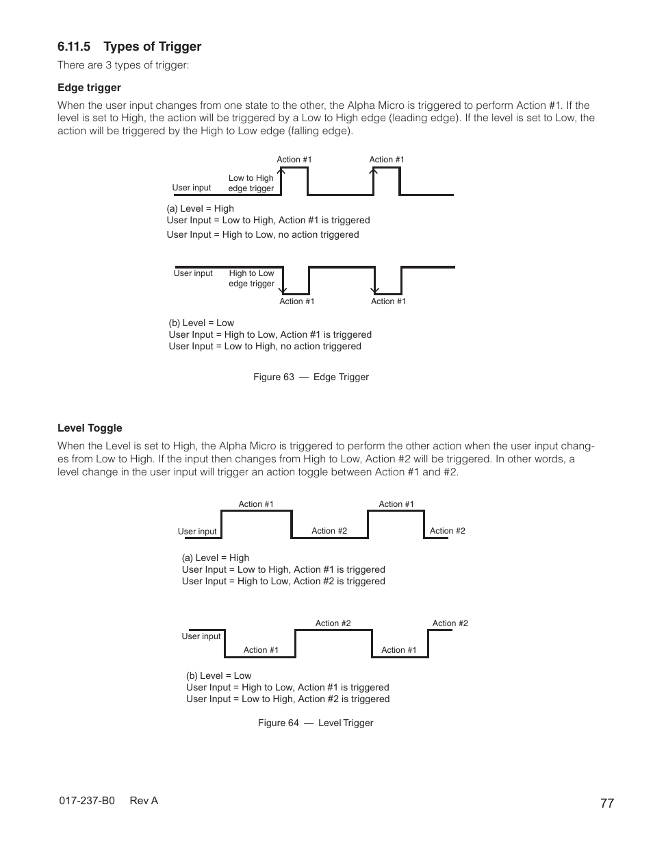 5 types of trigger | Alpha Technologies Micro, Micro XL, Micro XL3 UPS User Manual | Page 79 / 99