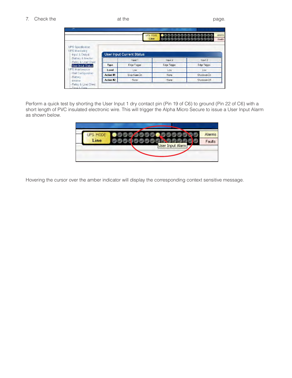 Figure 35 — user input current status, Figure 36 — user input current status | Alpha Technologies Micro Secure UPS User Manual | Page 49 / 80