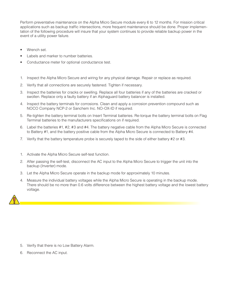 4 preventative maintenance | Alpha Technologies Micro Secure UPS User Manual | Page 68 / 80
