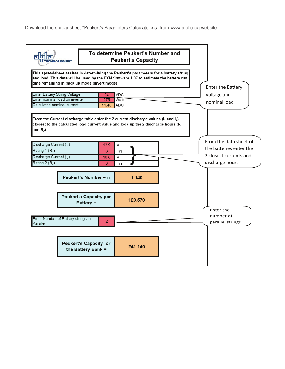 5 using the spreadsheet | Alpha Technologies Micro Secure UPS User Manual | Page 75 / 80