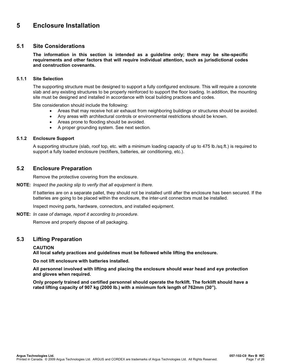 5 enclosure installation | Alpha Technologies Te41, 48V User Manual | Page 18 / 76