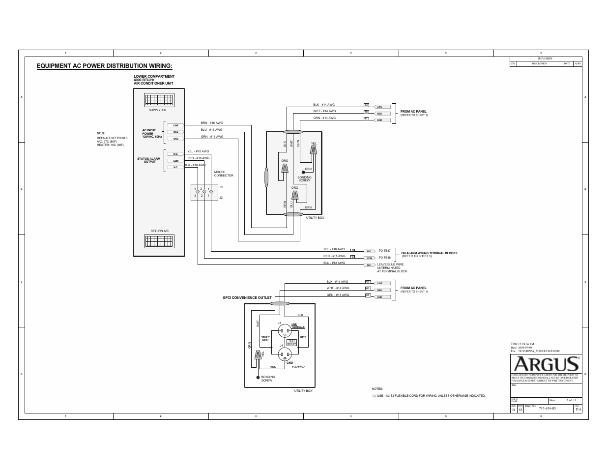 Equipment ac power distribution wiring | Alpha Technologies Te41, 48V User Manual | Page 40 / 76
