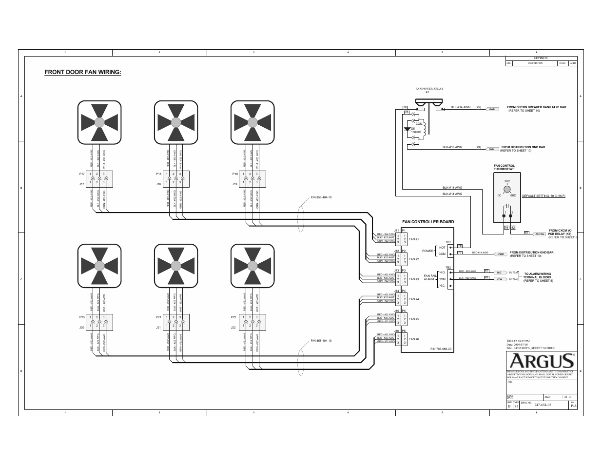 Front door fan wiring | Alpha Technologies Te41, 48V User Manual | Page 45 / 76