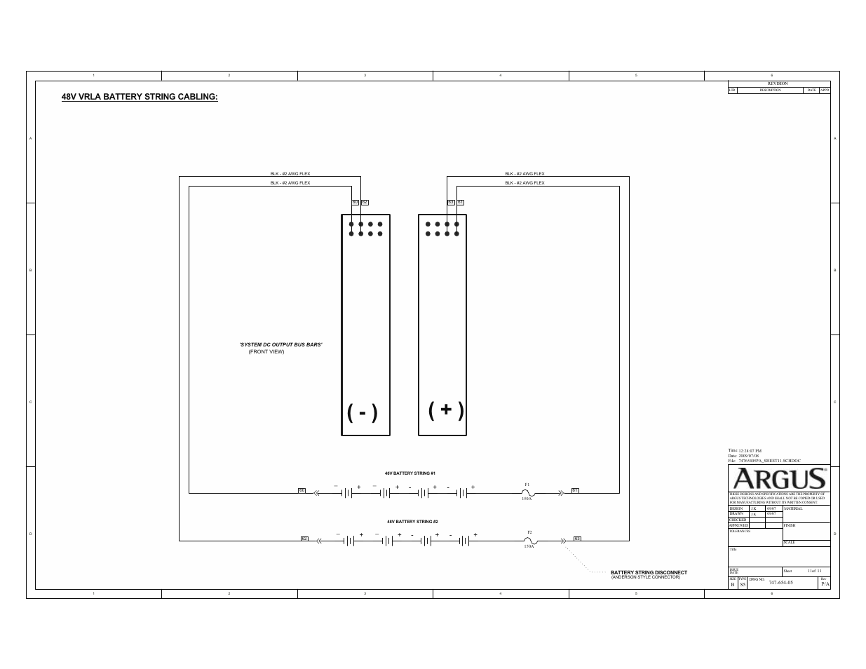 48v vrla battery string cabling | Alpha Technologies Te41, 48V User Manual | Page 49 / 76