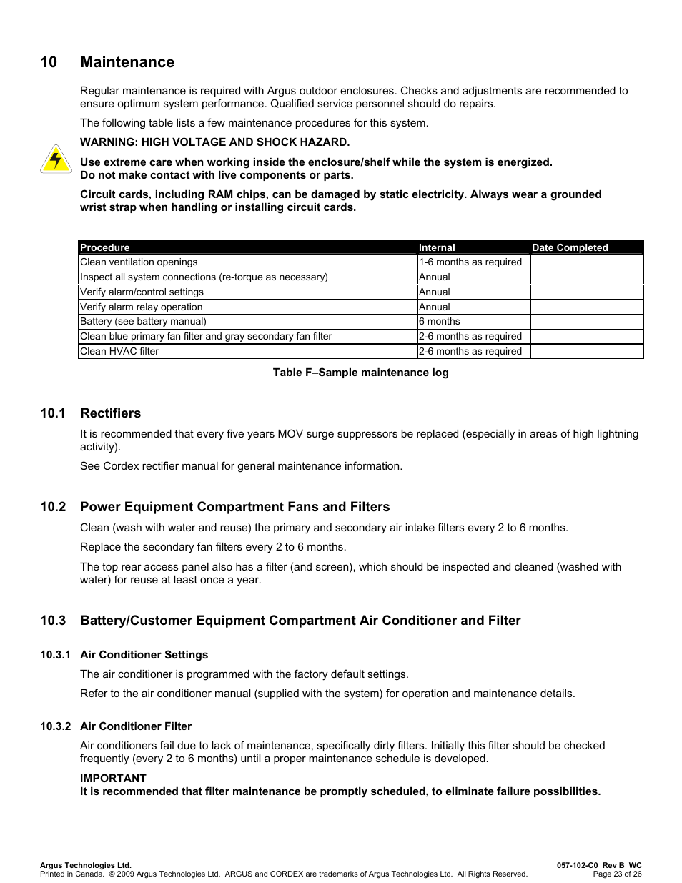 10 maintenance | Alpha Technologies Te41, 24V User Manual | Page 35 / 72