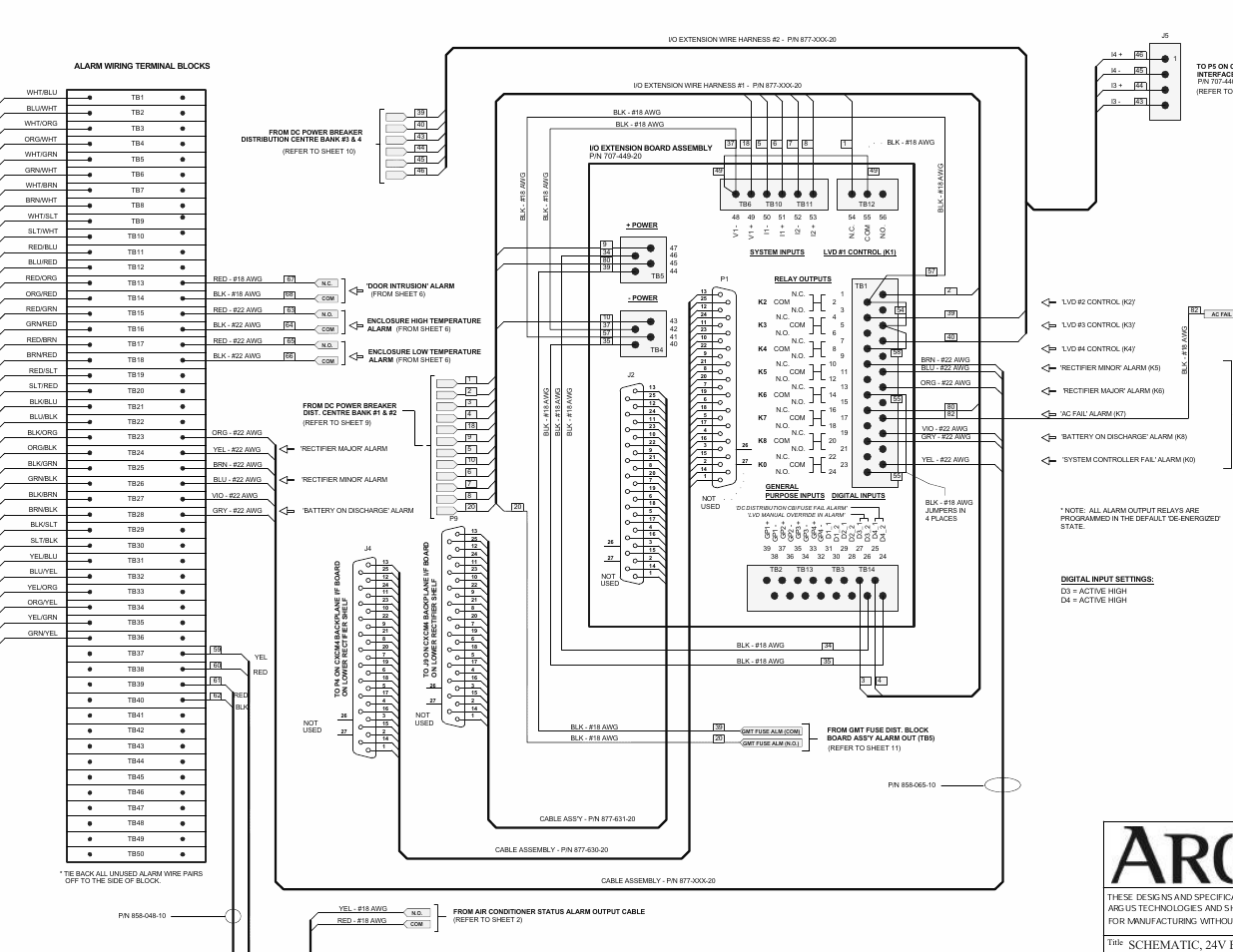 Schematic, 24v enclosure w, 65kaic ac panel, fan door | Alpha Technologies Te41, 24V User Manual | Page 43 / 72