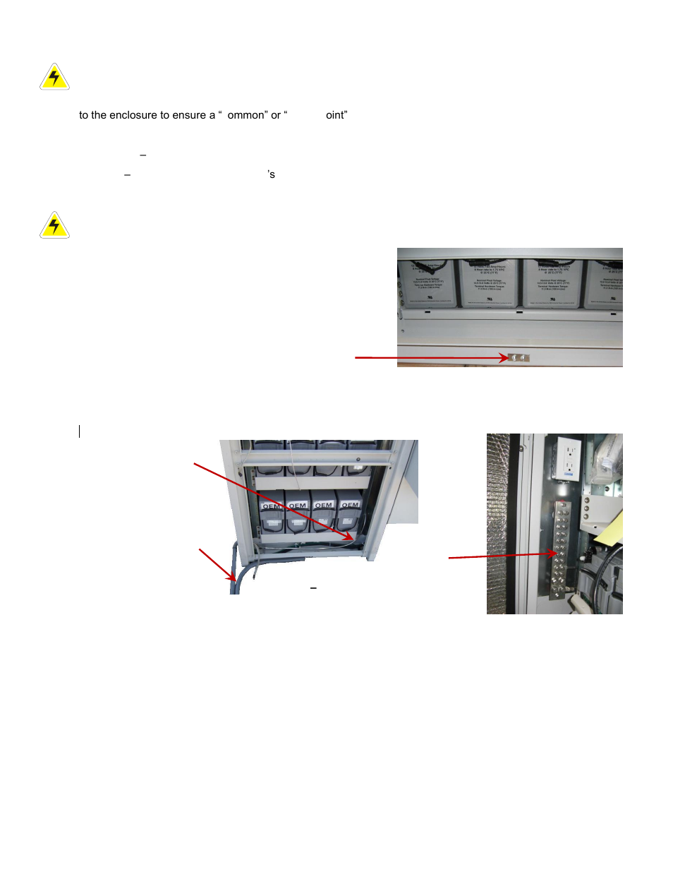Grounding, Site ground wire entry, Master ground bus (mgb) | Enclosure chassis ground | Alpha Technologies Te43 User Manual | Page 27 / 60