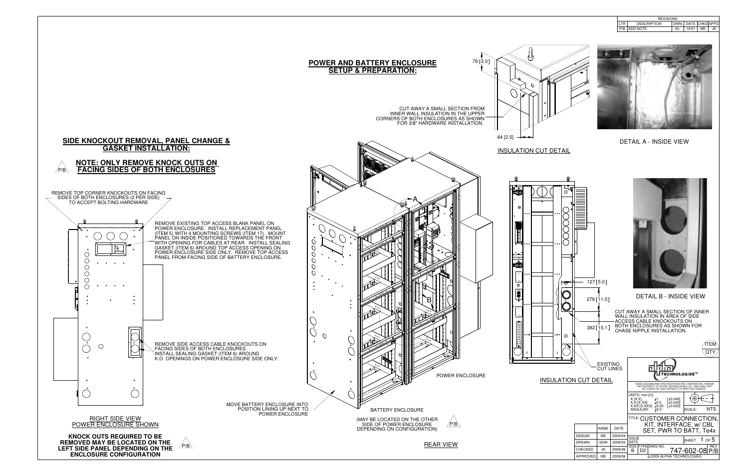 Setup & preparation, Power and battery enclosure | Alpha Technologies Te43 User Manual | Page 40 / 60
