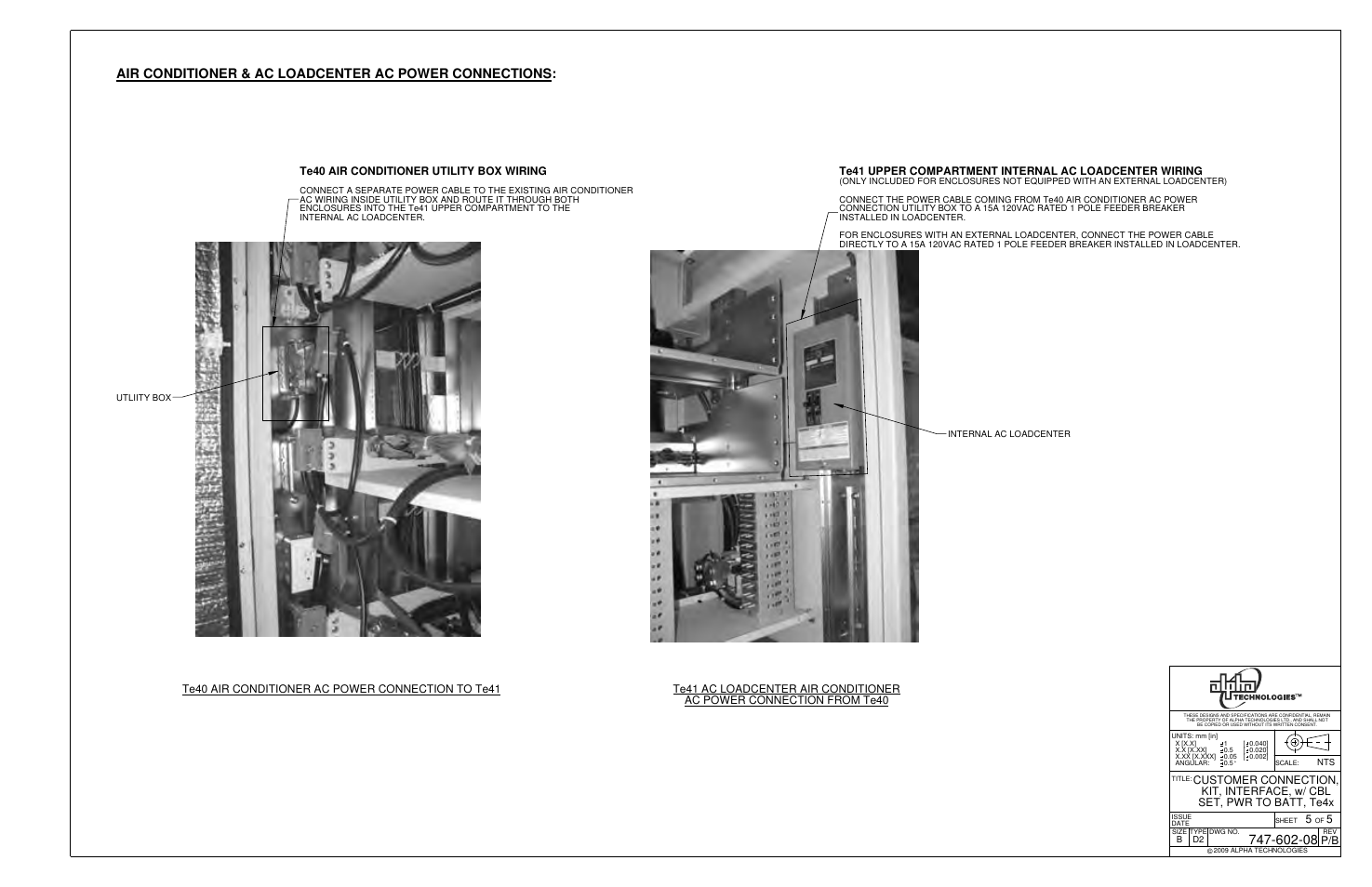 P/b 5 5 | Alpha Technologies Te43 User Manual | Page 44 / 60