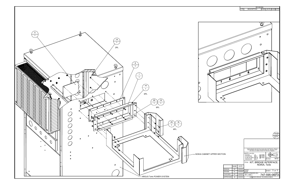 Kit, bridge interface, nokia, te4x, P/a 1 1 | Alpha Technologies Te43 User Manual | Page 55 / 60