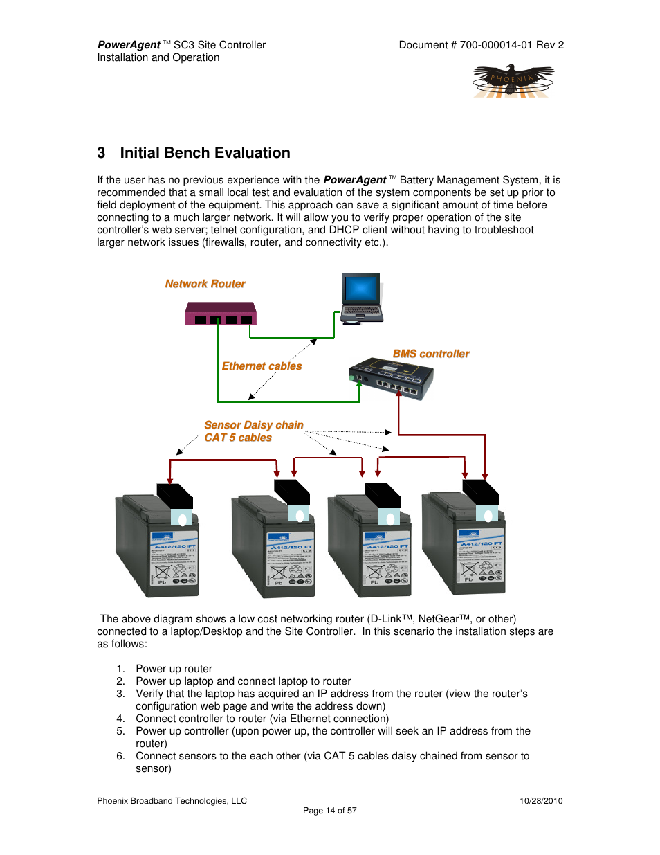 3 initial bench evaluation | Alpha Technologies PowerAgent SC3 User Manual | Page 14 / 57