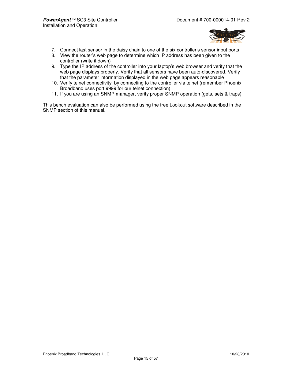 Alpha Technologies PowerAgent SC3 User Manual | Page 15 / 57