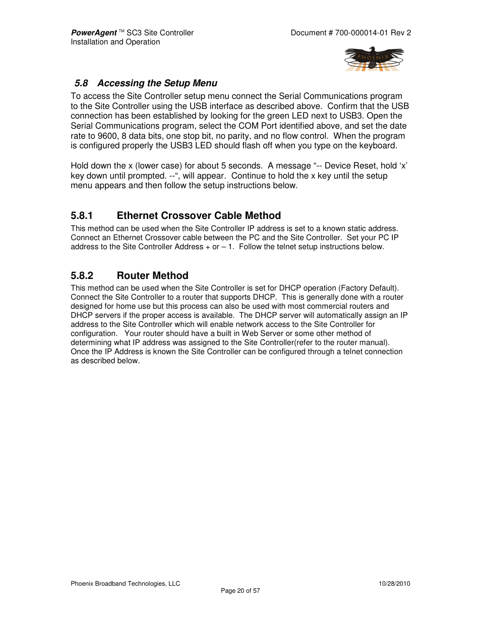 1 ethernet crossover cable method, 2 router method | Alpha Technologies PowerAgent SC3 User Manual | Page 20 / 57