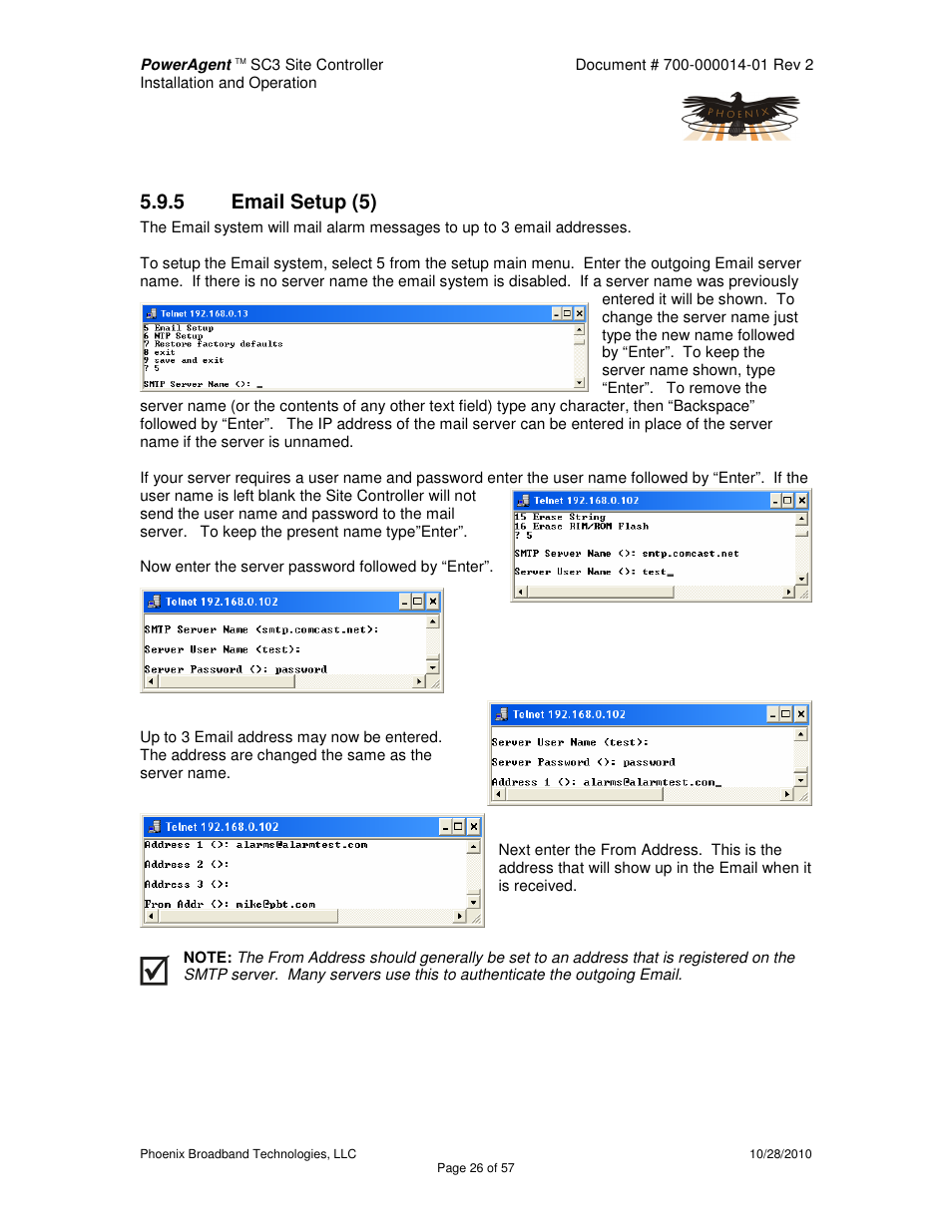 5 email setup (5) | Alpha Technologies PowerAgent SC3 User Manual | Page 26 / 57