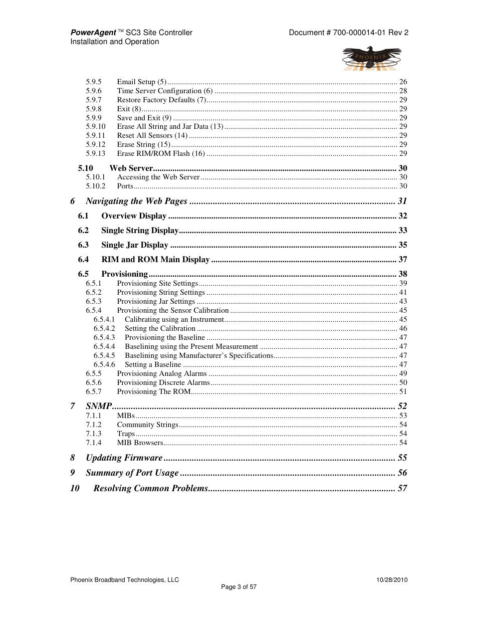 Alpha Technologies PowerAgent SC3 User Manual | Page 3 / 57