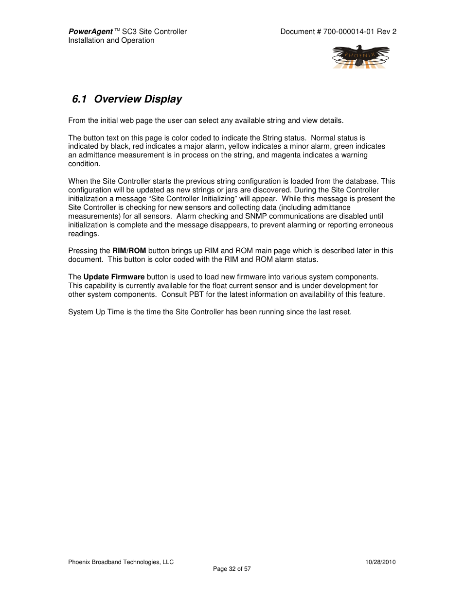 1 overview display | Alpha Technologies PowerAgent SC3 User Manual | Page 32 / 57