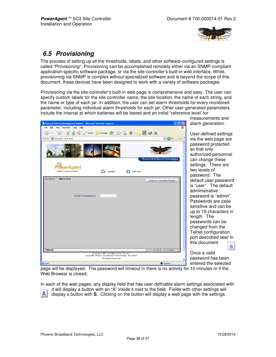 5 provisioning | Alpha Technologies PowerAgent SC3 User Manual | Page 38 / 57