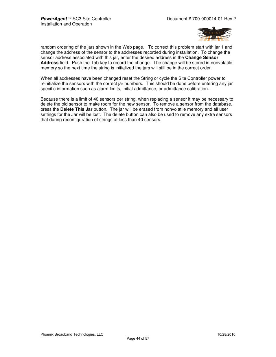 Alpha Technologies PowerAgent SC3 User Manual | Page 44 / 57