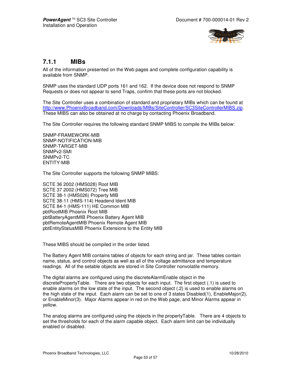 1 mibs | Alpha Technologies PowerAgent SC3 User Manual | Page 53 / 57
