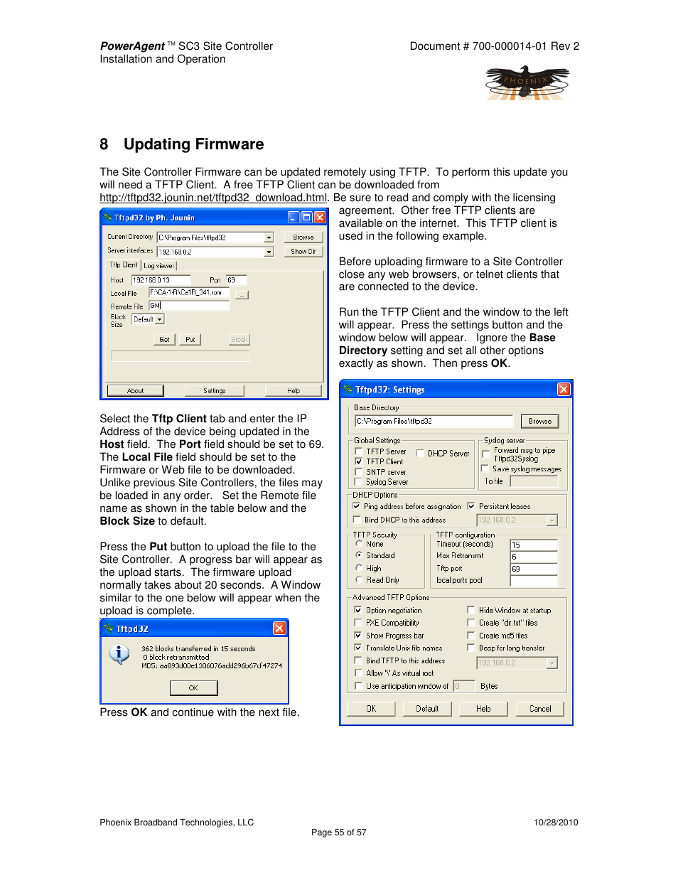 8 updating firmware | Alpha Technologies PowerAgent SC3 User Manual | Page 55 / 57