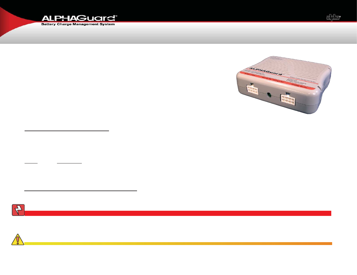 Alpha Technologies AlphaGuard AG-CMT Installation User Manual | 2 pages