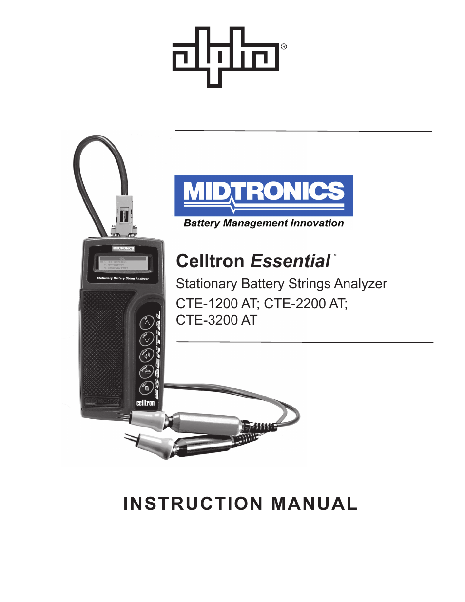 Alpha Technologies Celltron Essential CTE-1200 AT; CTE-2200 AT; CTE-3200 AT User Manual | 40 pages