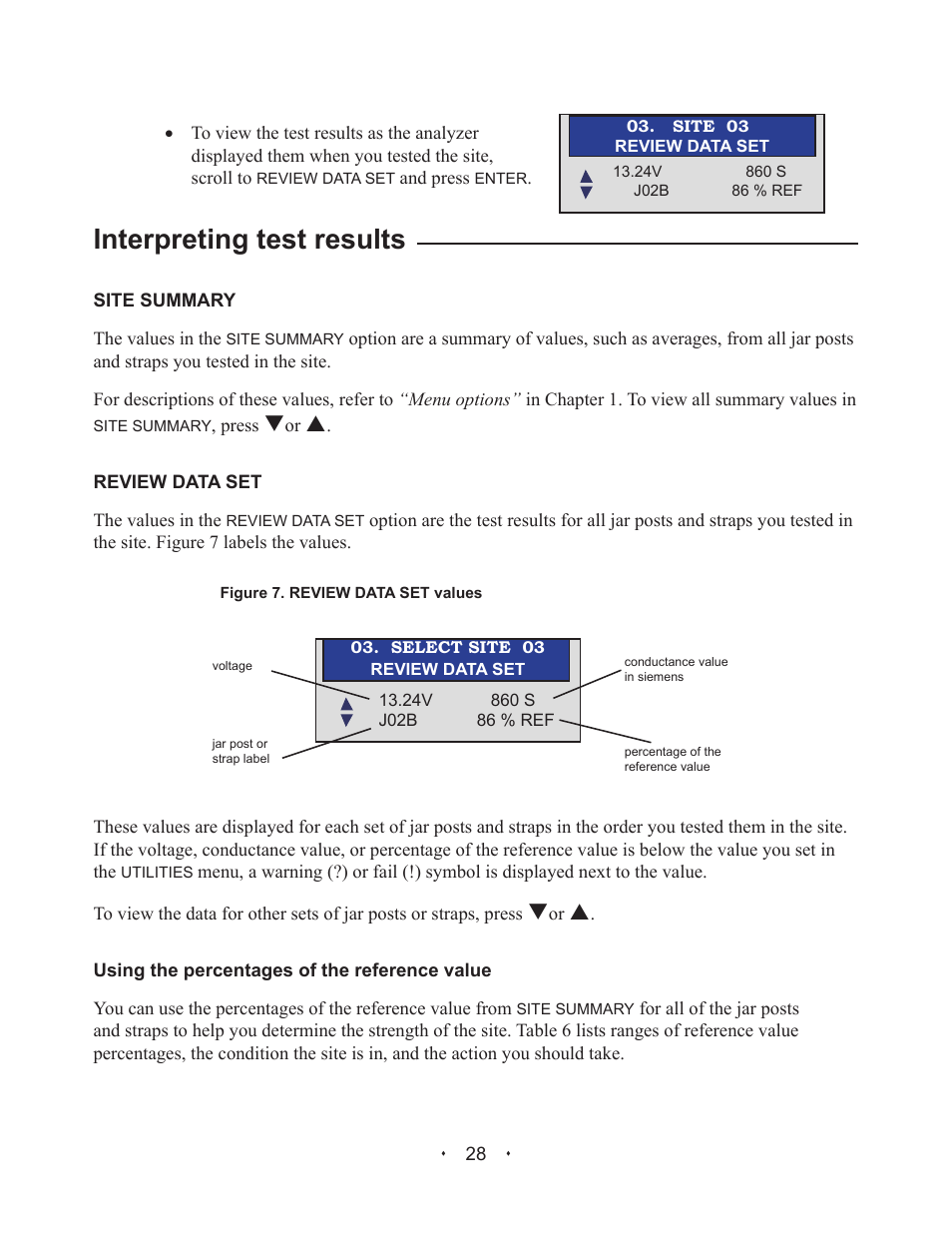 Interpreting test results | Alpha Technologies Celltron Essential CTE-1200 AT; CTE-2200 AT; CTE-3200 AT User Manual | Page 34 / 40