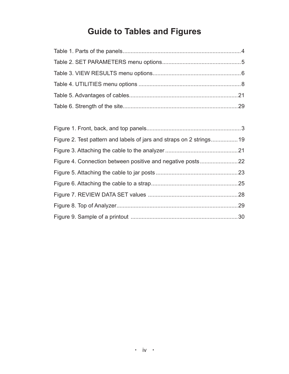 Guide to tables and figures | Alpha Technologies Celltron Essential CTE-1200 AT; CTE-2200 AT; CTE-3200 AT User Manual | Page 6 / 40