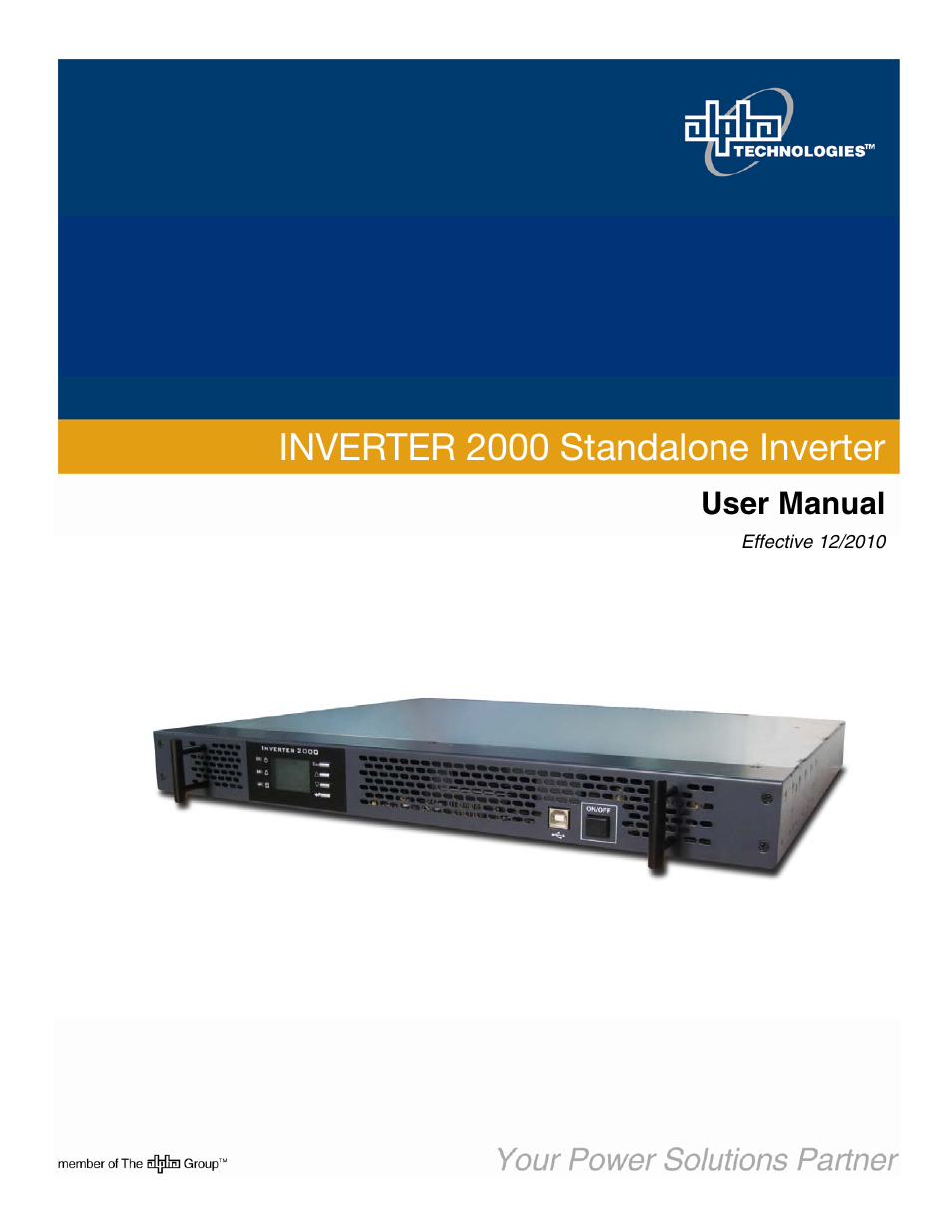 Alpha Technologies INVERTER 2000 User Manual | 28 pages