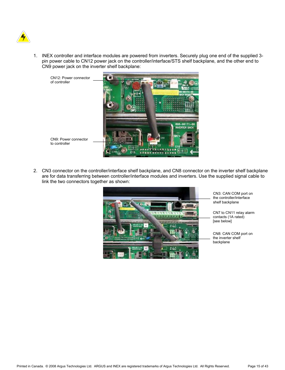 Controller/interface shelf, 7 controller/interface shelf | Alpha Technologies INEX Inverter System User Manual | Page 25 / 54