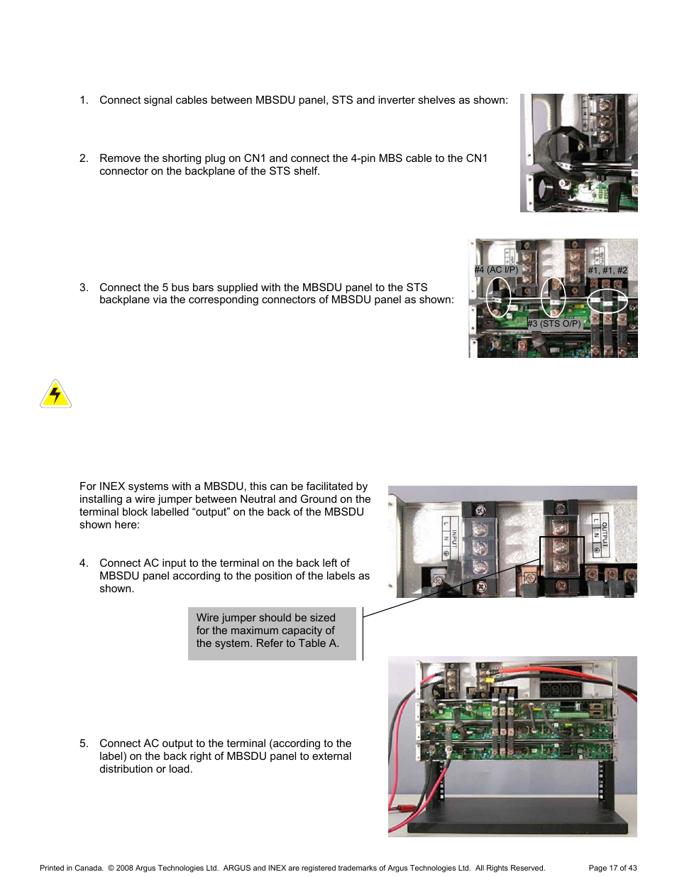 Mbsdu panel, 8 mbsdu panel | Alpha Technologies INEX Inverter System User Manual | Page 27 / 54