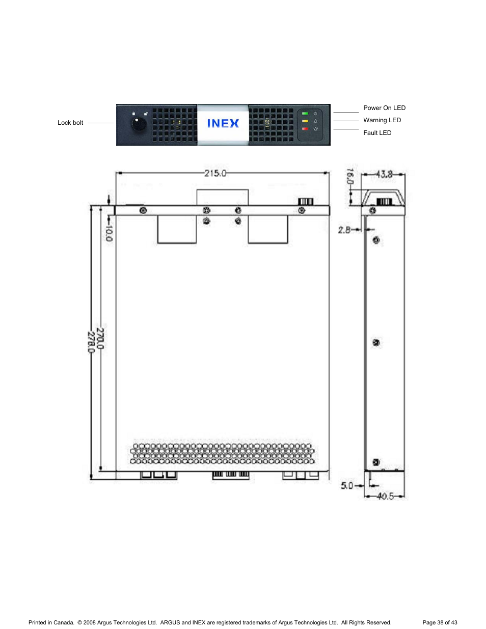 Outline drawings, Mechanical dimensions of inex inverter module, 11 outline drawings | 1 mechanical dimensions of inex inverter module | Alpha Technologies INEX Inverter System User Manual | Page 48 / 54