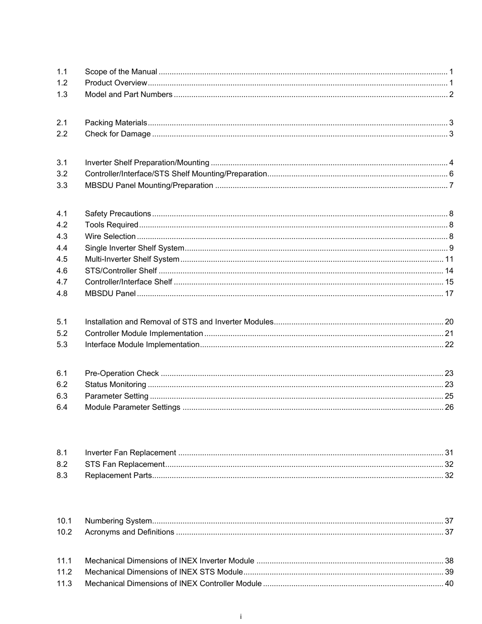 Alpha Technologies INEX Inverter System User Manual | Page 9 / 54