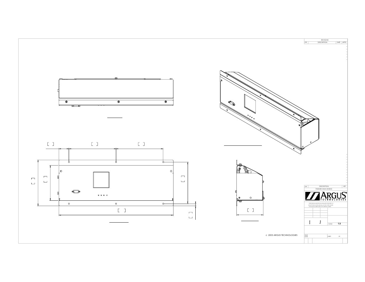 Front view top view, Side view front isometric view | Alpha Technologies Cordex Controller Panel Mount_Rack Mount User Manual | Page 31 / 40