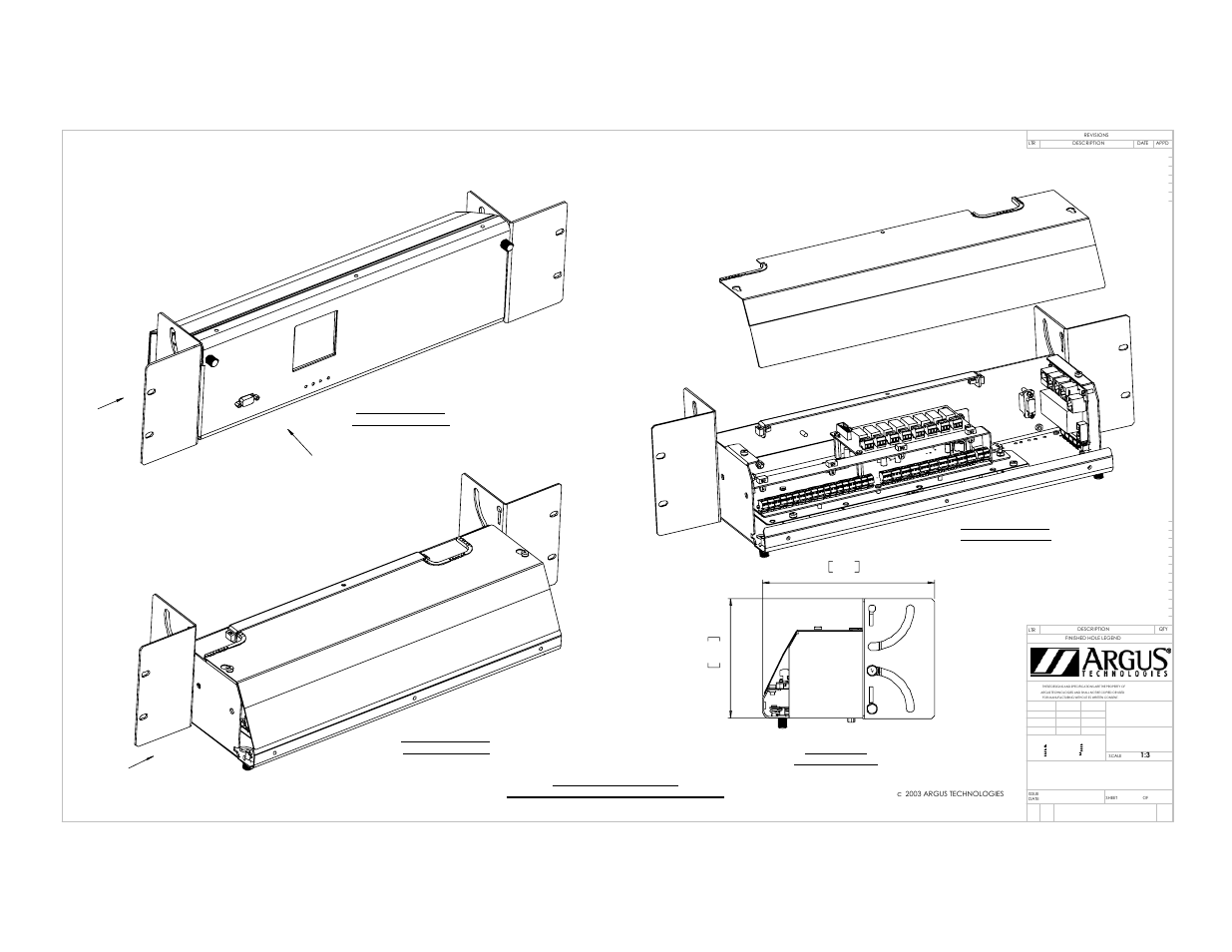 Outline, rack mount, Isometric view locked position | Alpha Technologies Cordex Controller Panel Mount_Rack Mount User Manual | Page 32 / 40