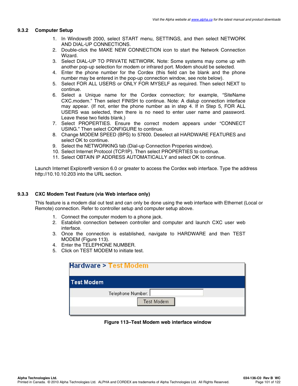 Alpha Technologies Cordex Controller Ver.2.0 User Manual | Page 103 / 126