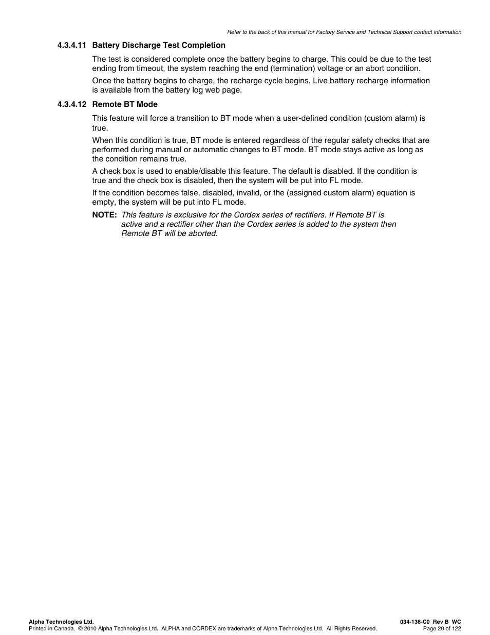 Alpha Technologies Cordex Controller Ver.2.0 User Manual | Page 22 / 126