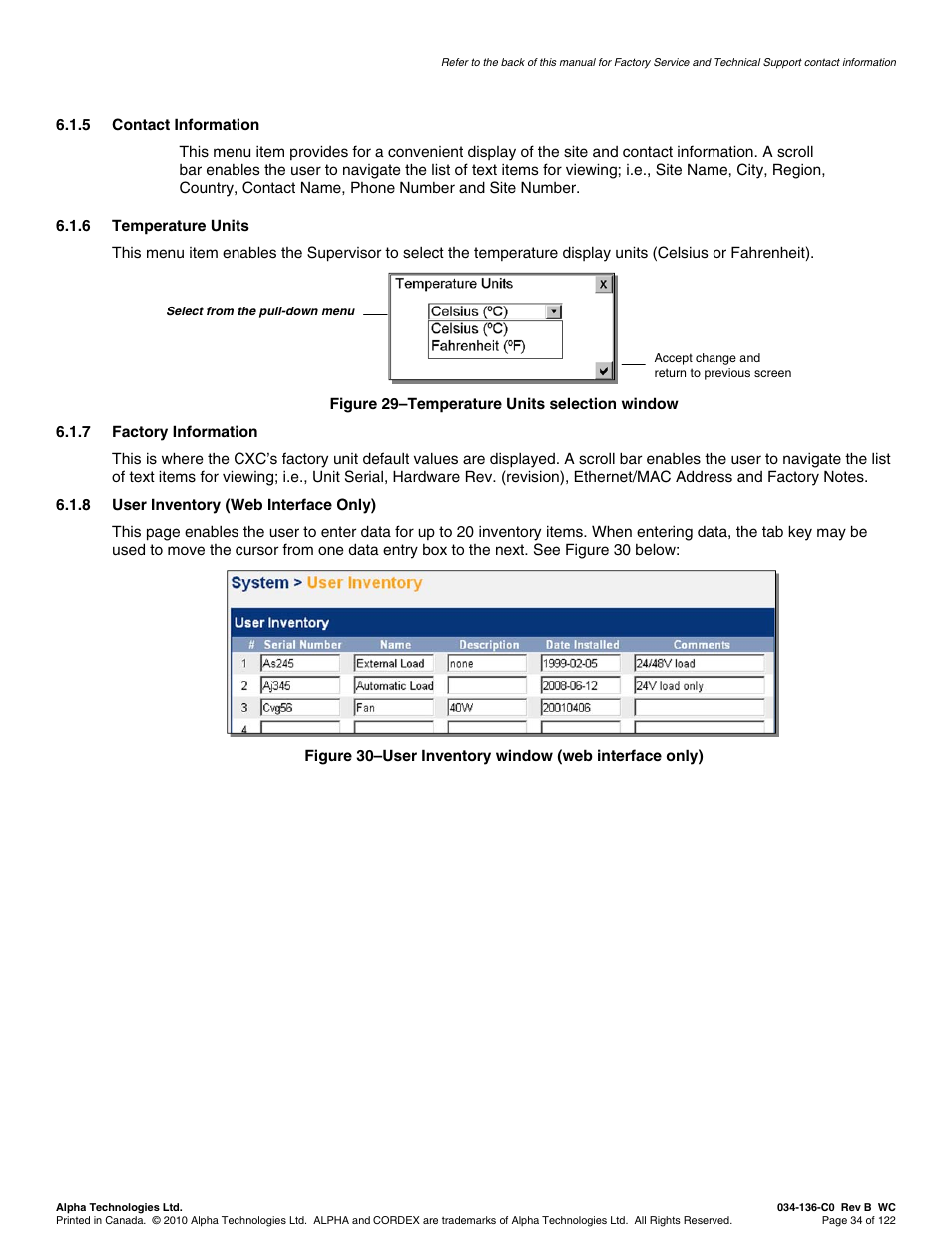 Alpha Technologies Cordex Controller Ver.2.0 User Manual | Page 36 / 126