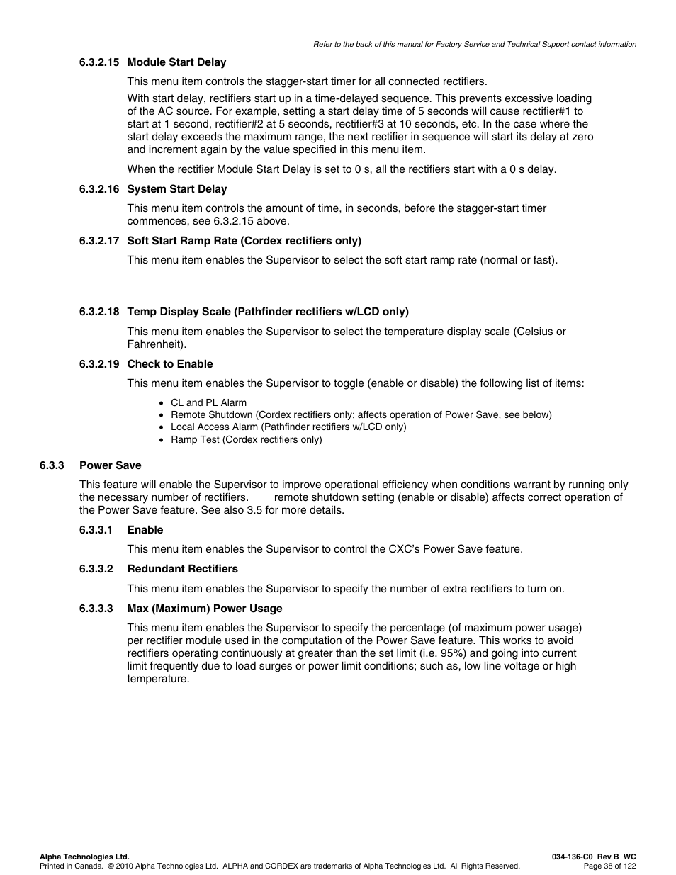 Alpha Technologies Cordex Controller Ver.2.0 User Manual | Page 40 / 126