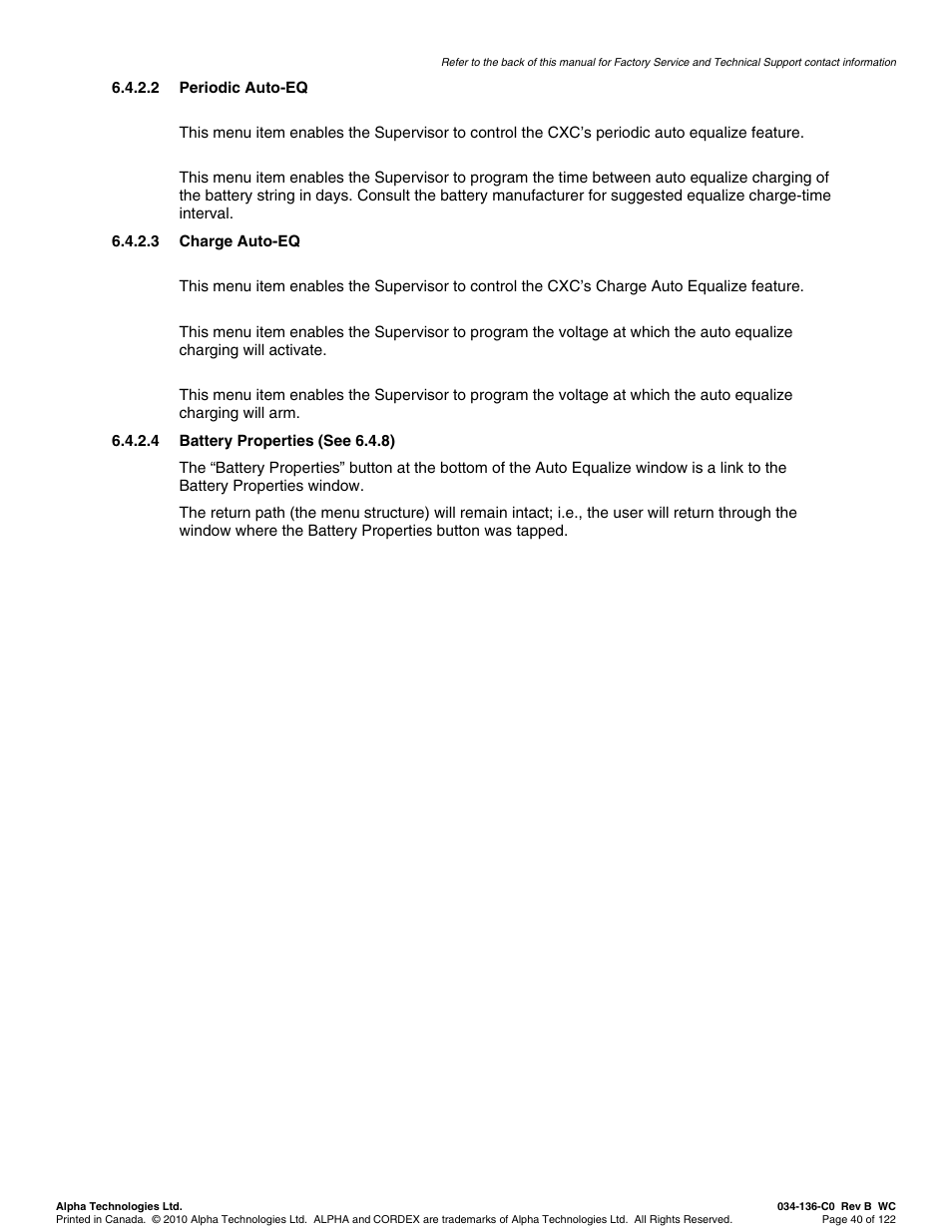 Alpha Technologies Cordex Controller Ver.2.0 User Manual | Page 42 / 126